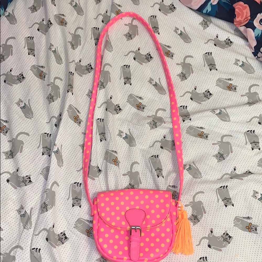 Pink and orange kids purse